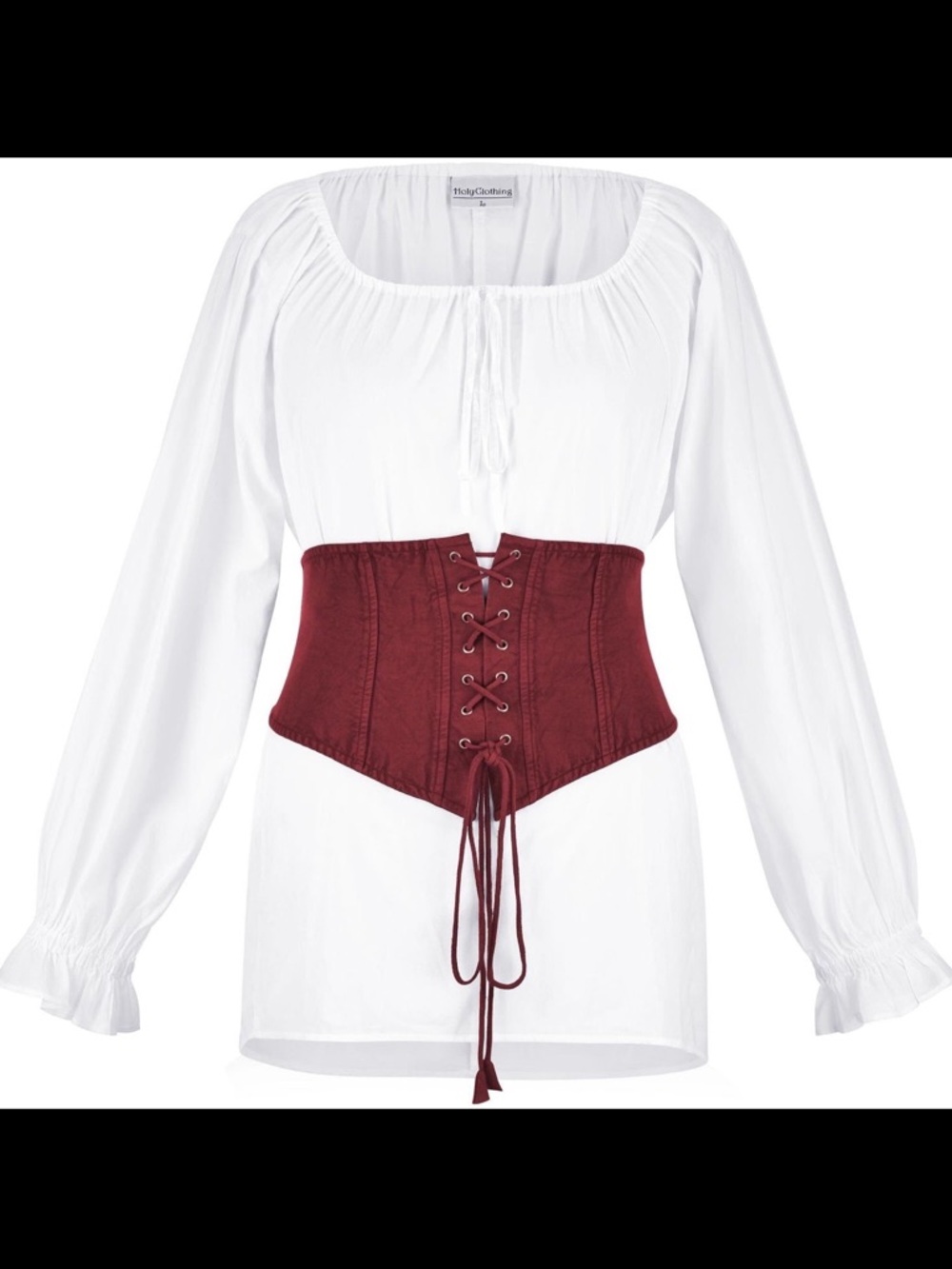 Holy Clothing NWT Eva Corset Belt Burgundy Large